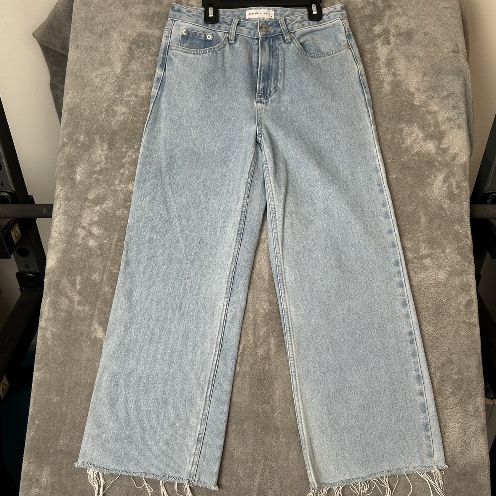Assembly Label Jeans Straight Relaxed Fit Blue Denim Jeans Women's Size 8